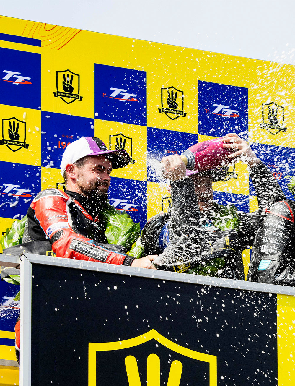 Isle of Man TT Races 2025 3wheeling.media Sidecar TT Race 1 Podium Backdrop